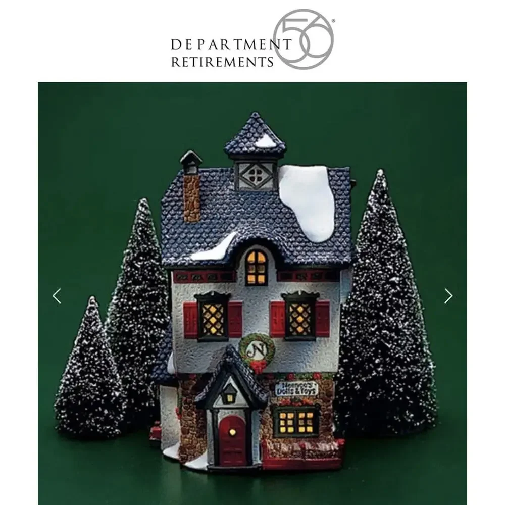 Vintage 1991 ORIGINAL Dept 56 “Neenees Dolls and Toys” Handpainted NEW Retired